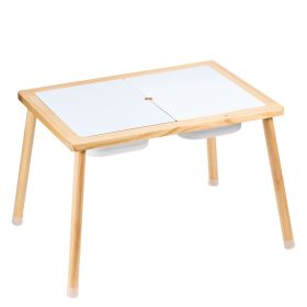 Sensory Table for Toddlers, Kids Activity Table with 3 Foldable Storage Bins & Double-Sided Board, Indoor/Outdoor Play Sand and Water Table
